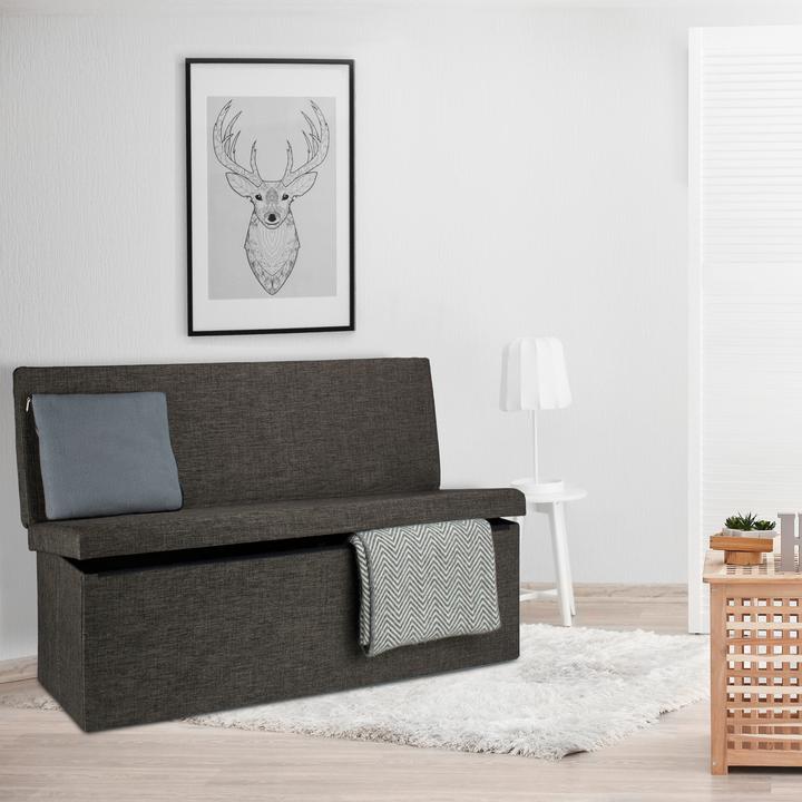 Actual product image Relaxdays Folding Storage Ottoman