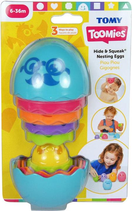 Actual product image Tomy Toomies - Hide & Squeak Nesting Eggs - Blue