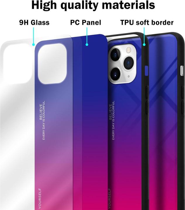 Image du produit Cadorabo Couverture en verre TPU 2 couleurs (Apple iPhone 11 Pro Max)