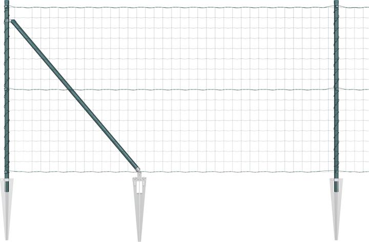 Produktbild VidaXL Euro Zaun Set aus 2 Grün Metall 25 x 1.0 m Erweiterbar