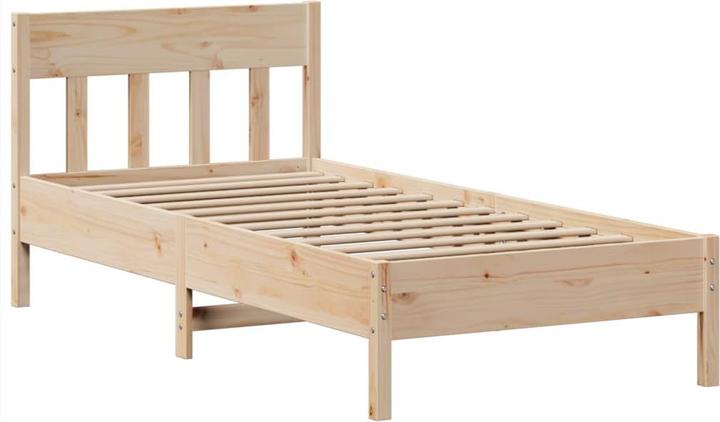 Produktbild VidaXL Massivholzbett Holzbett Bett Einzelbett ohne Matratze 90x200cm Kiefer (90 x 200 cm)