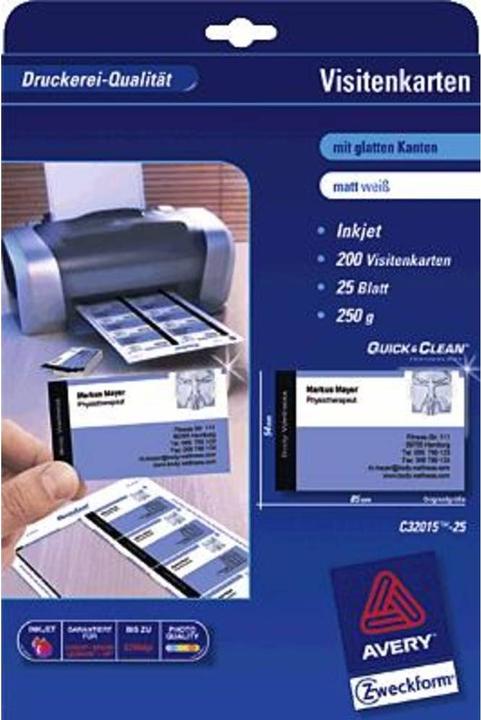 Actual product image Avery Premium Business Cards (260 g/m², 200 x, A4)