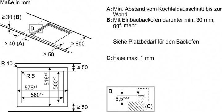 Produktbild Bosch Hausgeräte PVS601HB1E Induktionskochfeld flächenbündig 60cm