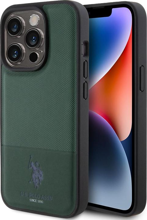 Productafbeelding U.S. Polo Leren hoesje voor iPhone 15 Pro (Apple iPhone 15 Pro)