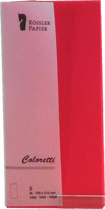 Produktbild Rössler Coloretti Karten DIN lang Klatschmohn im 5er Pack zum Selbstgestalten (5 Stk.)