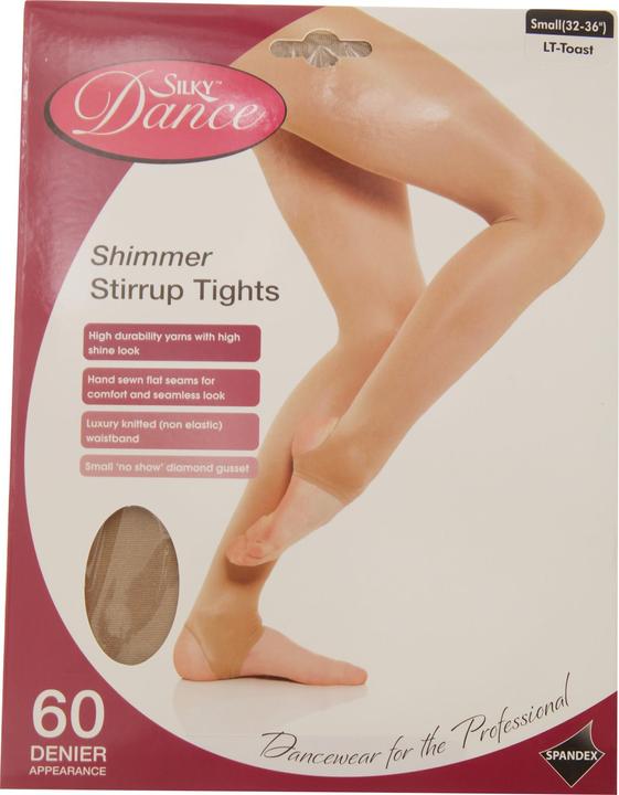 Actual product image Silky Shimmering stirrup tights (XL)