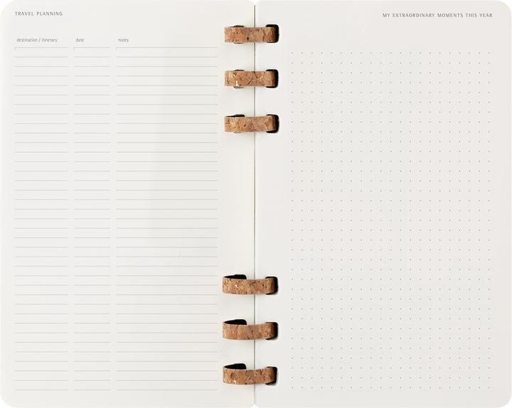 Productafbeelding Moleskine 12-maandenplanner met spiraalbinding, L/A5, zachte kaft, zwart (A5, Engels)