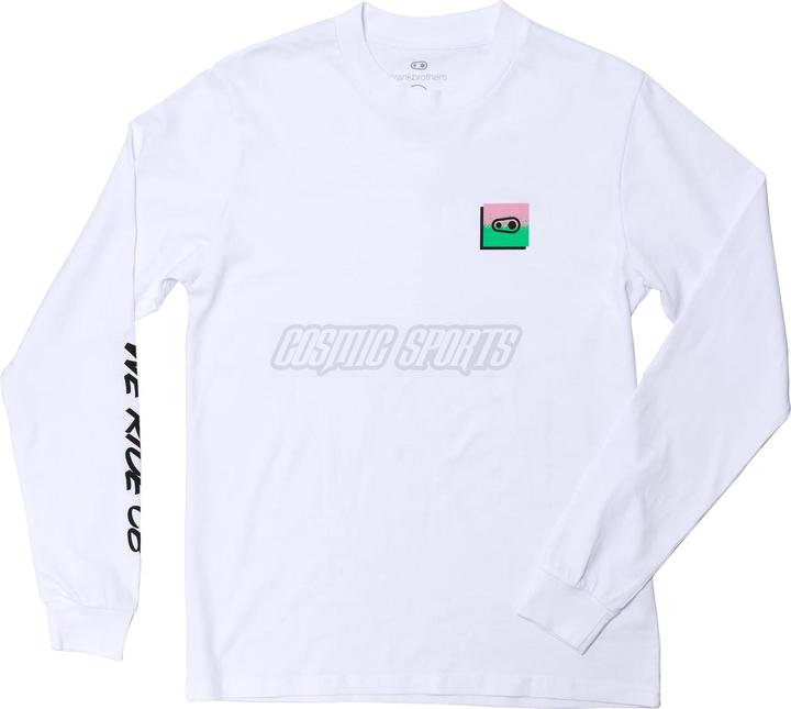 Crankbrothers Champions Longsleeve Shirt Men, white/green/pink, L (L)