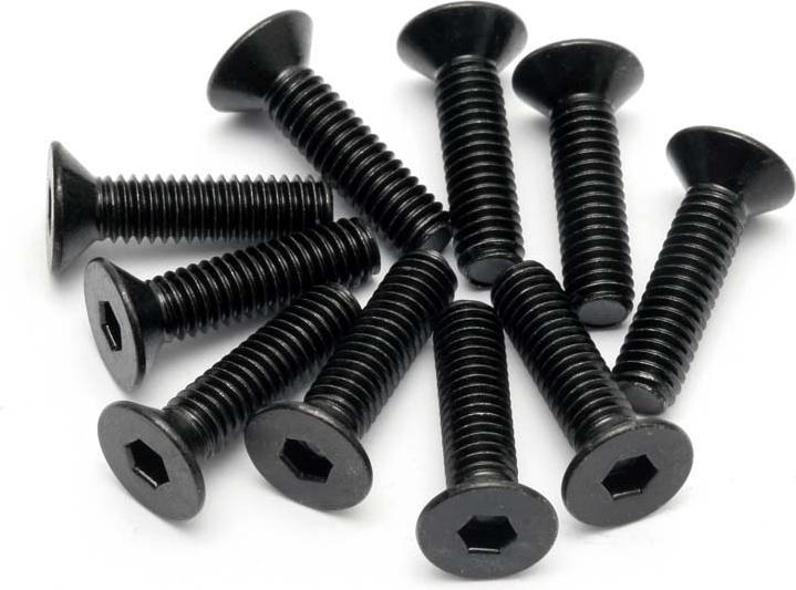 HPI Baja 5b Flat Head Screw M4x15mm (hex Socket/10pcs) (10 Schrauben pro Stück)