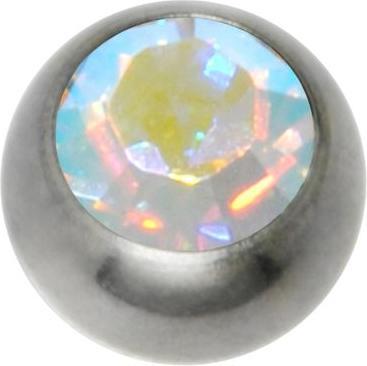 Bijouteria 1.2mm Titan Piercingteil (Kristall, Titan)
