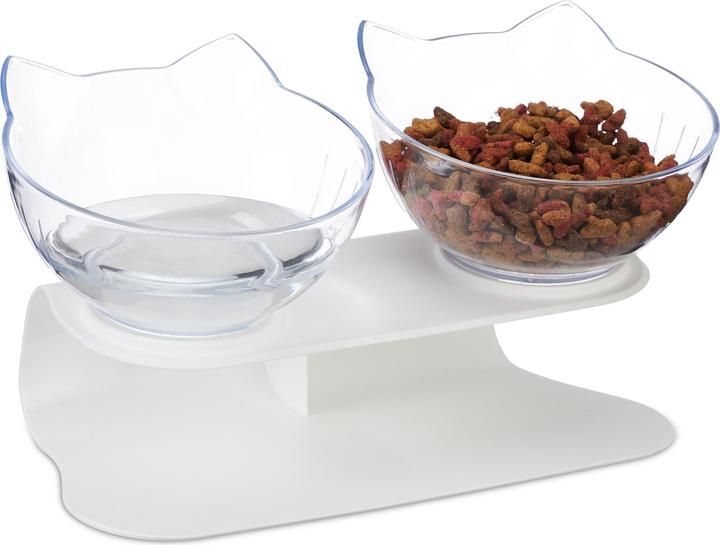 Relaxdays Double gamelle pour chats (0.50 l)