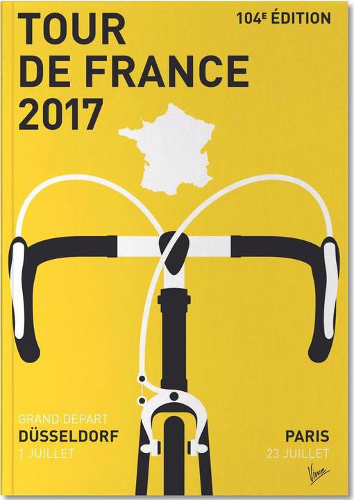Immagine prodotto Juniqe Tour de France 2017 - Ciclismo (A4, Righe)