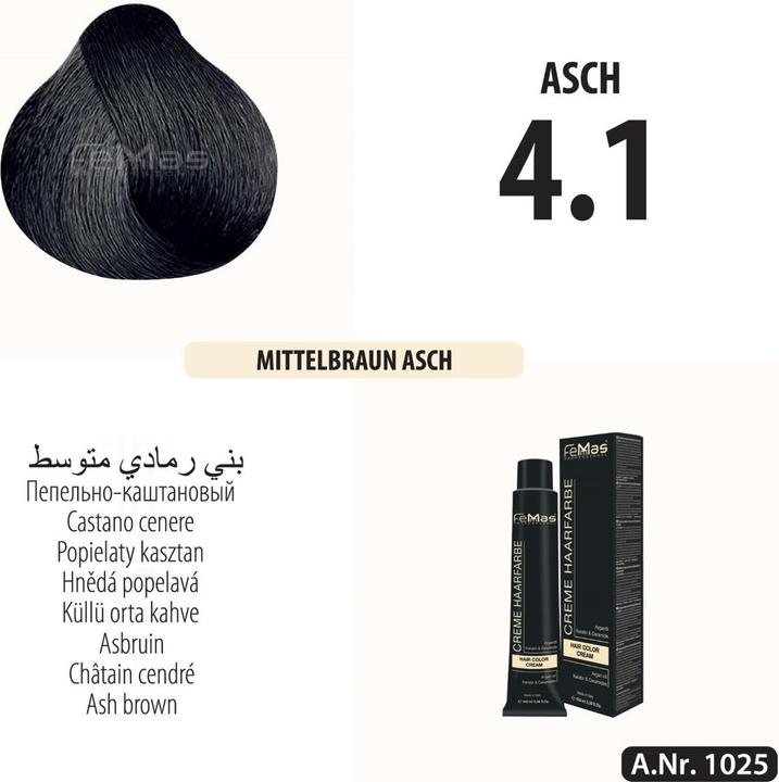 Image du produit FemMas (4.1) Couleur des cheveux brun moyen cendré 100ml