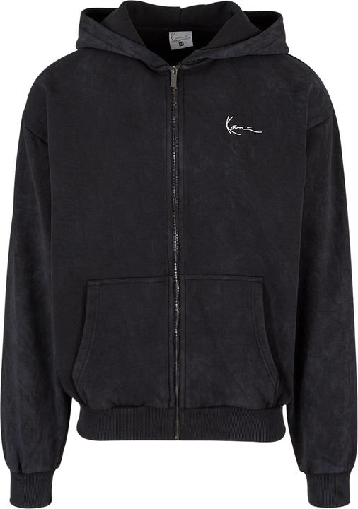 Actual product image Karl Kani KM234-055-1 Chest Signature OS Washed Heavy Sweat Wolf Full Zip Jacket (XXS)