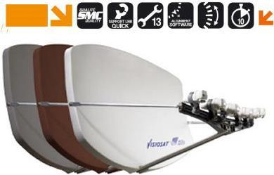 Cahors Big Bisat, Offsetantenne für 4 LNBs, 40mm (Parabolantenne, 36 dB, DVB-S / -S2)
