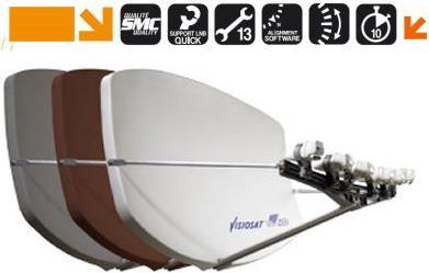 Image du produit Cahors Big Bisat, antenne offset pour 4 LNB, 40mm (Antenne parabolique, 36 dB, DVB-S / -S2)