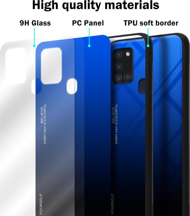 Image du produit Cadorabo Couverture en verre TPU 2 couleurs (Samsung Galaxy A21s)