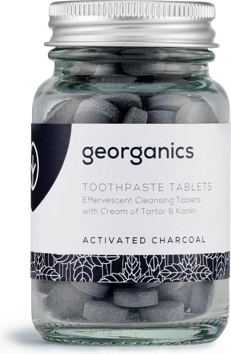 Actual product image Georganics Toothpaste tablets in a jar