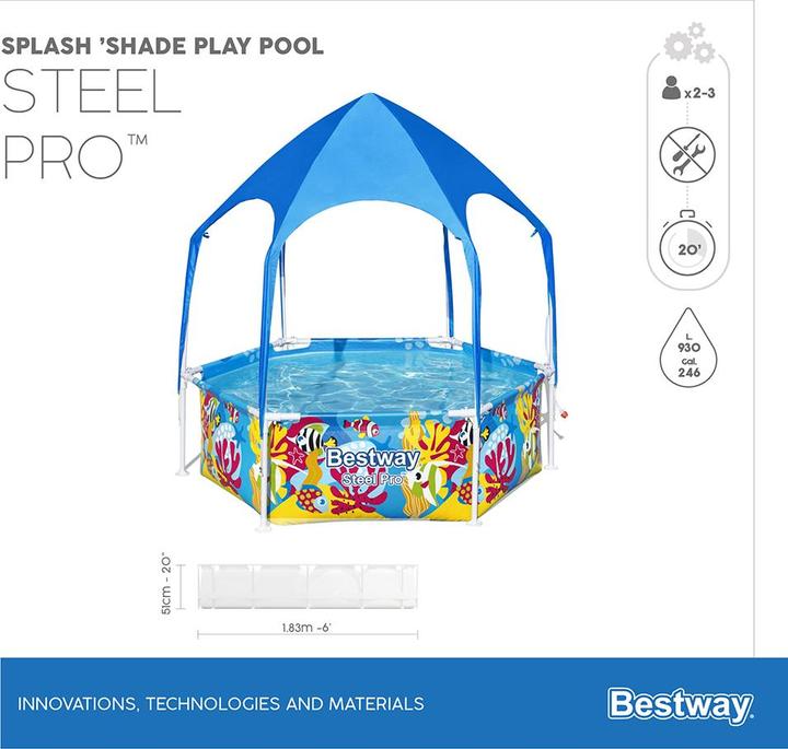 Produktbild Bestway Pool mit Sonnenschutzdach