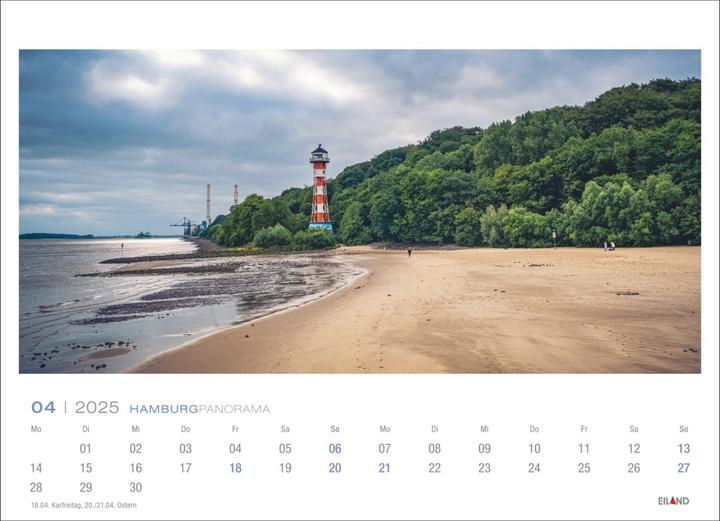 Produktbild Hamburg Panorama Postkartenkalender 2025 (23.5 x 17 cm, Harter Einband, Deutsch)