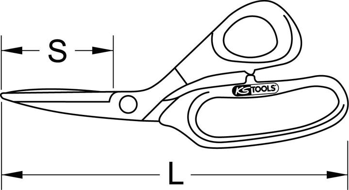 Image du produit KS Tools Ciseaux pour tapis. 230mm 118.0012 (23 cm)