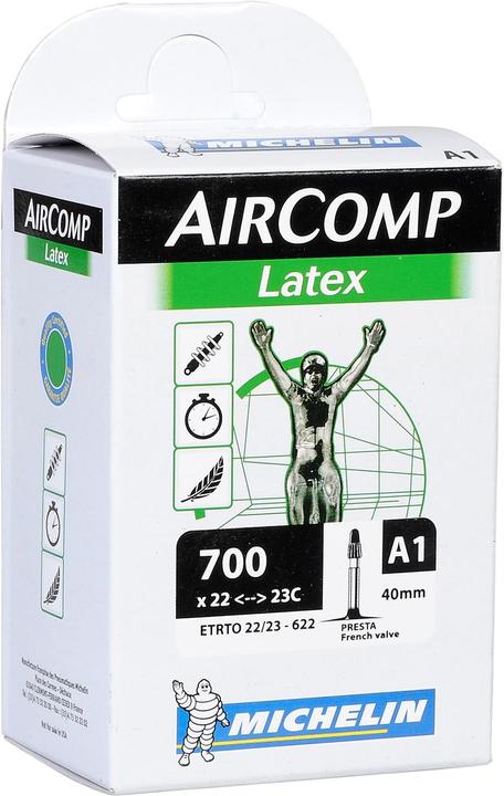 Actual product image Michelin AIRCOMP LATEX 700x22/23c Presta 42mm (Presta (SV), 28", 40 mm)