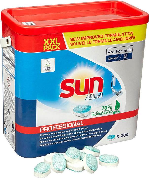 Sun Dishwasher tabs (Pills, 200 Washing cycles)