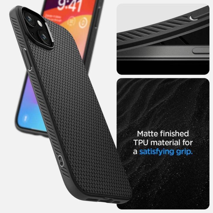 Immagine prodotto Spigen Liquid Air iPhone 16 Plus nero opaco ACS08066 (Apple iPhone 16 Plus)