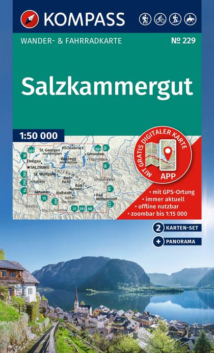 Produktbild Wanderkarten-Set 229 Salzkammergut (2 Karten) 1:50.000