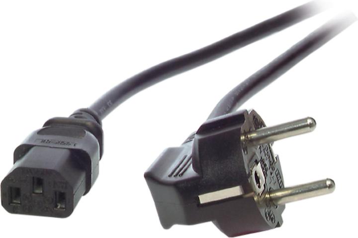 Image du produit EFB Elektronik Câble d'alimentation CEE 7/7 90°- C13 180° noir 3.0 m, 3 x 1.00 mm², 10 A / 250 VDE testé (3 m)