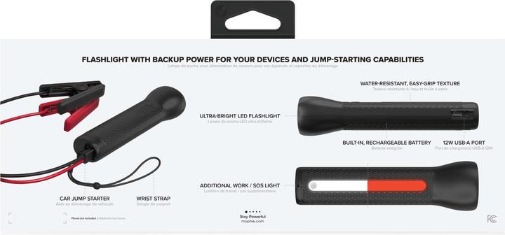 Produktbild mophie GO RUGGED - Powerstation Jumpstart Flashlight (9900 mAh)