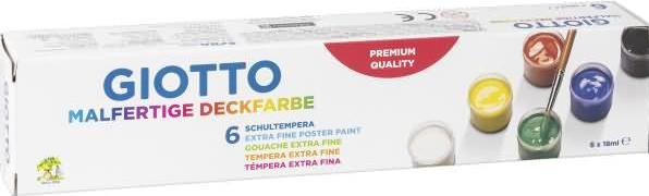 Image du produit Giotto Peinture opaque prête à peindre 6x18ml (Trié, 18 ml)