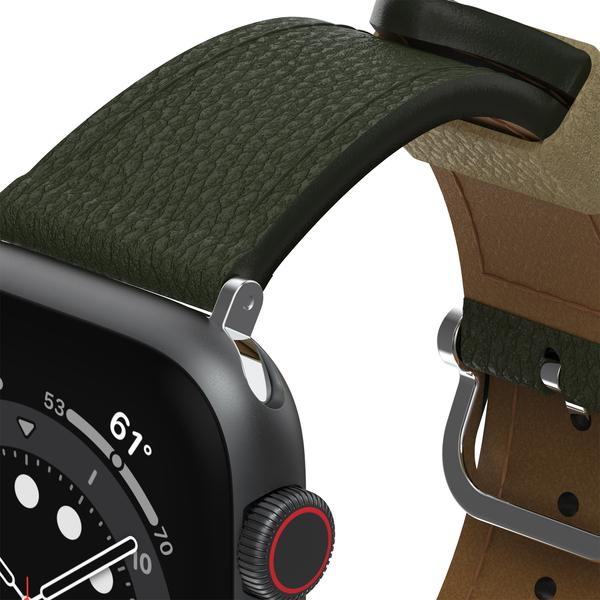 Produktbild OtterBox Symmetry Cactus Leather Watch Band für Apple Watch 9/8/7 45mm (44 mm, 42 mm, 45 mm, Veganes Leder)