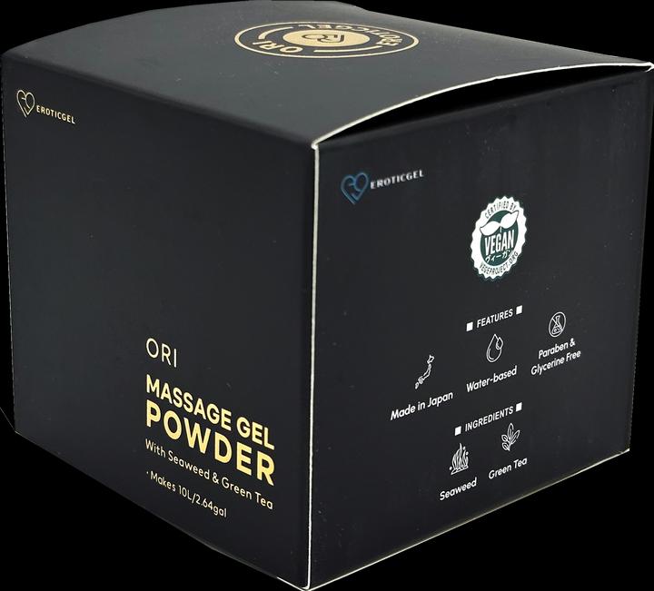 Actual product image Made in Japan «Nuru Massage Gel Powder - ORI Edition» Massagegel-Pulver mit Grünem Tee, 100g (100 ml)