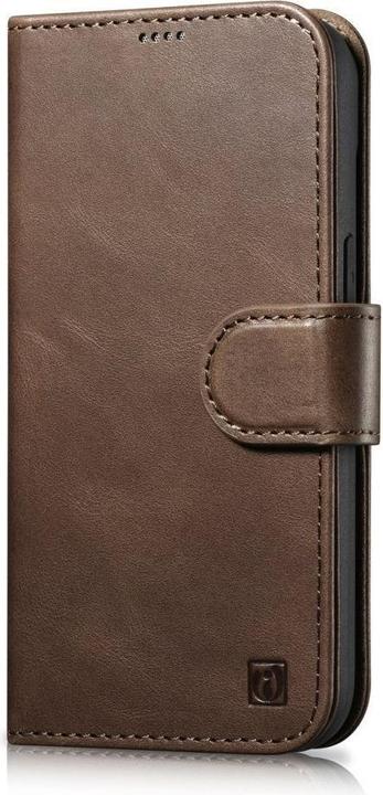 Actual product image iCarer oil Wax wallet case 2 in1 case iPhone 14 leather flip cover anti-RFID brown (WMI14220721-BN) (Apple iPhone 14)