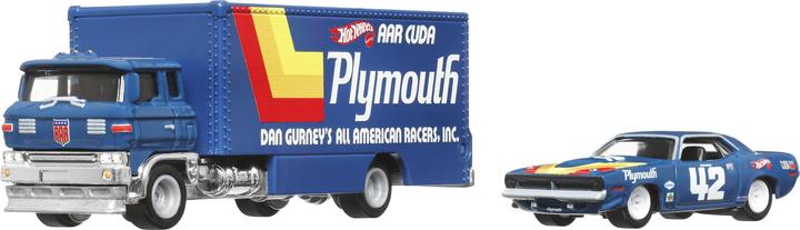 Hot Wheels Νταλικα Με Αυτοκινητακι Plymouth '70 & Sakura Sprinter 3+ Ετών HRV38