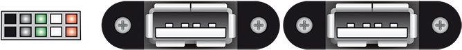 Actual product image Delock Pin USB 2.0/ 2 x USB 2.0 Type-A, 28 AWG, /s (0.25 m)