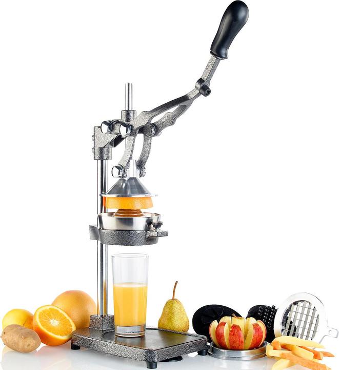 Produktbild Rosenstein & Söhne Profi Gastro 3in1: Zitruspresse, Apfel-, Gemüse- und Pommes-Schneider