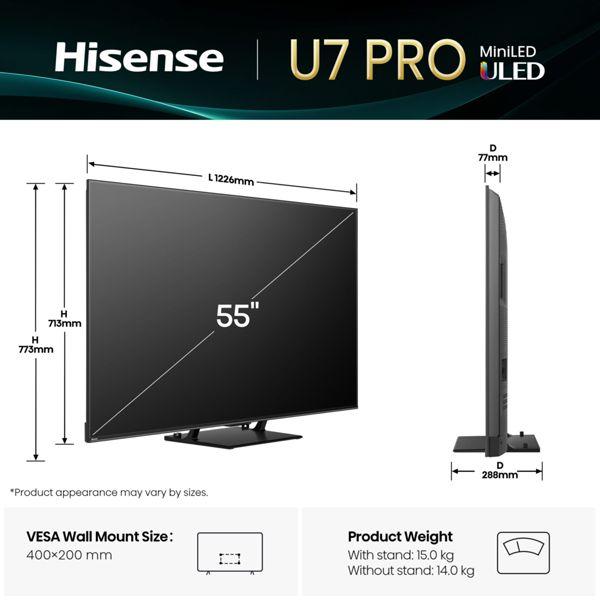 Produktbild Hisense TV 55U7Q PRO (55", LED, 4K, 2025)