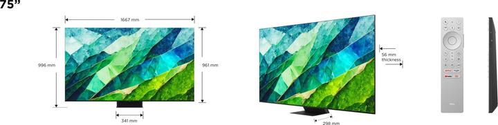 Actual product image TCL 75C855 (75", Mini-LED, 4K, 2024)