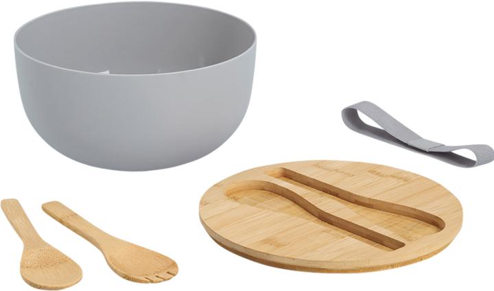 Actual product image Zeller Present Salad bowl with cutlery and lid (23.50 cm, 3 l, 1 x)