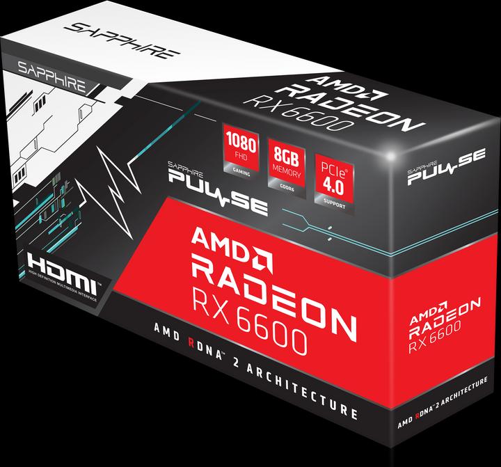 Actual product image Sapphire Radeon RX 6600 Pulse (8 GB)