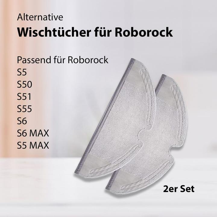 Image du produit Hermex Alternative Wischtücher für Roborock S5+S6 series Mop Aufsatz 2er Pack