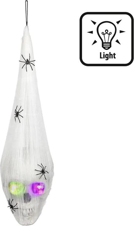 Image du produit Boland Tissu d'araignée avec crâne et lumière 60cm