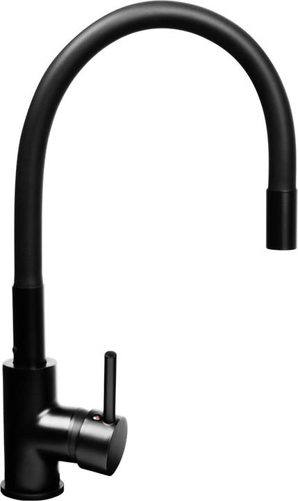 Produktbild Maidsinks Black sink set with flexi faucet - BALI 62x44 1B1D black+ Flessi (44 cm, 62 cm)