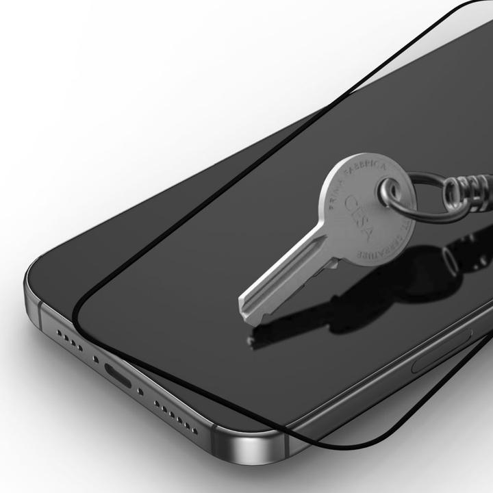 Actual product image Hofi Glass Fit+ 2-pack tempered glass for iPhone 16e / 14 / 13 Pro / 13 - black (2 Piece, Apple iPhone 16e)