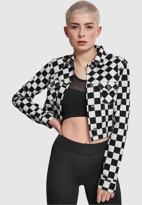 Actual product image Urban Classics Ladies Short Check Twill Jacket (M)