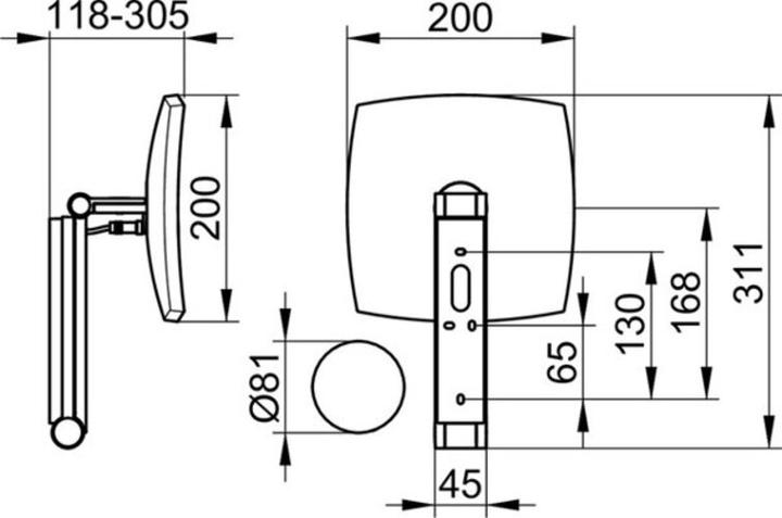Produktbild Keuco iLook move Kosmetikspiegel, 17613, beleuchtet, 5-stufig einstellbare Lichtfarbe, Spiegelfläch