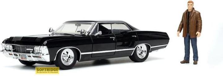 Produktbild Jada Supernatural 1/24 Hollywood Rides 1967 Chevrolet Impala Sport Sedan avec Dean Winchester figurine