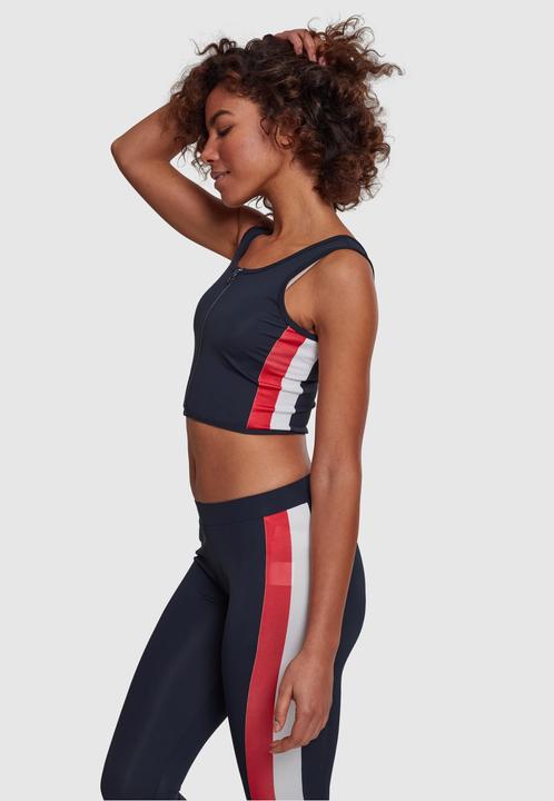 Actual product image Urban Classics Ladies Side Stripe Cropped Zip Top (S)